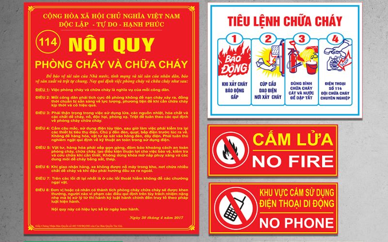 Quy định pháp luật về dán tiêu lệnh chữa cháy
