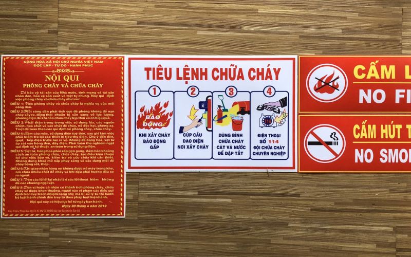 Vai trò và tầm quan trọng của bảng nội quy PCCC